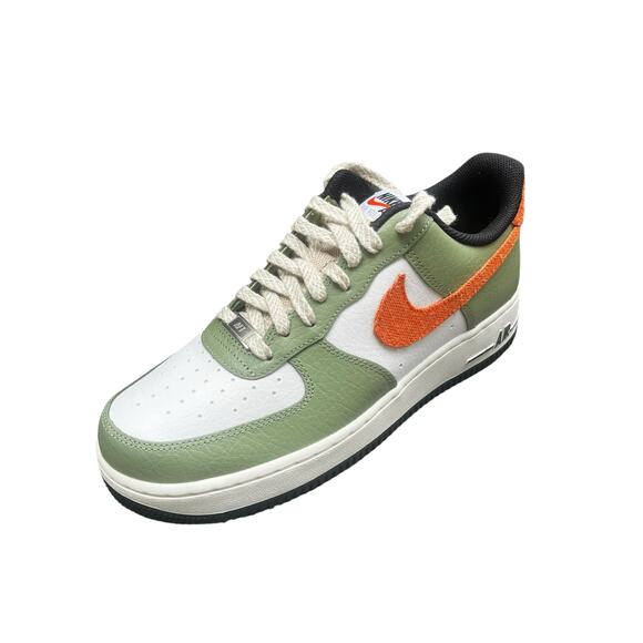 [FD0758-386] Nike AIR FORCE 1 LOW '07 'OIL GREEN ORANGE' | Mens 9.5 Sneaker - Picture 5 of 11